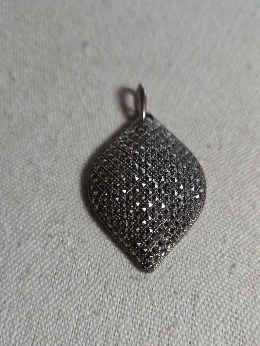 MARC Jewelry Sterling Silver Swarovski Marcasite Stones Pendant